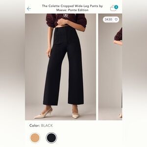 MAEVE Collette Cropped Wide Leg-Pants